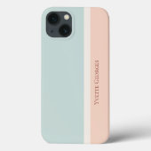 Moderne gestreept pastels, blauw en kleurenblok Case-Mate iPhone case (Achterkant)