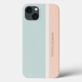 Moderne gestreept pastels, blauw en kleurenblok Case-Mate iPhone case
