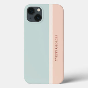 Moderne gestreept pastels, blauw en kleurenblok Case-Mate iPhone case