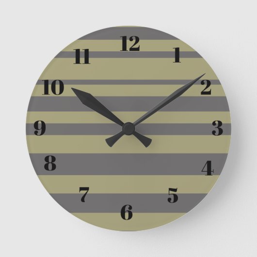 Moderne gestreept ronde klok (Voorkant)