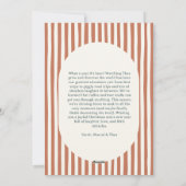 Moderne gestreepte fotocollage warme kleuren geluk feestdagenkaart (Achterkant)