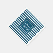 Moderne gestreepte gepersonaliseerde afgestudeerde servet (Hoek)