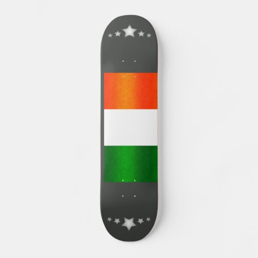 Moderne gestreepte Ierse vlag Persoonlijk Skateboard (Voorkant)