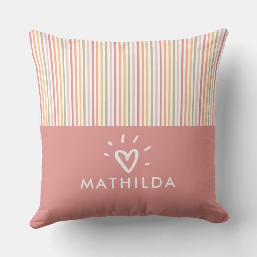 Moderne gestreepte kinder kamer kussen (Achterkant)