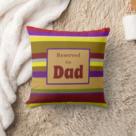 Moderne gestreepte kussen gereserveerd voor pa (Deken)