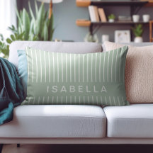 Moderne gestreepte minimalistische saliegroene gep