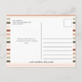 Moderne gestreepte pasta met eierfoto feestdagenkaart (Achterkant)