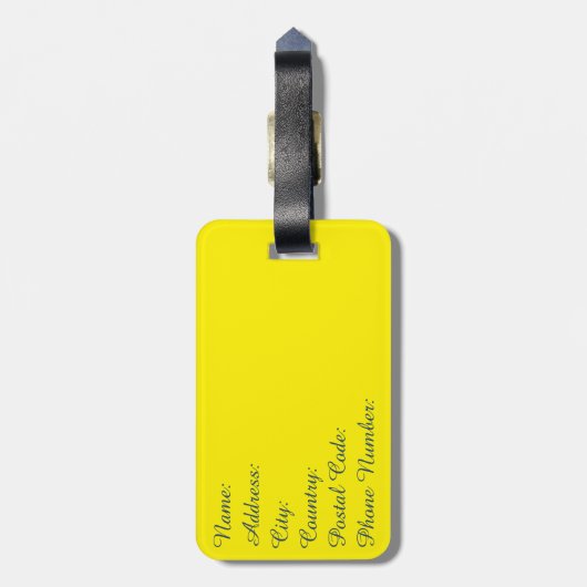 Moderne gestreepte patroon bagagelabel (Achterkant verticaal)