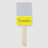 Moderne gestreepte patroon handwaaier (Achterkant)