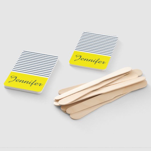 Moderne gestreepte patroon handwaaier (Niet-gemonteerd)