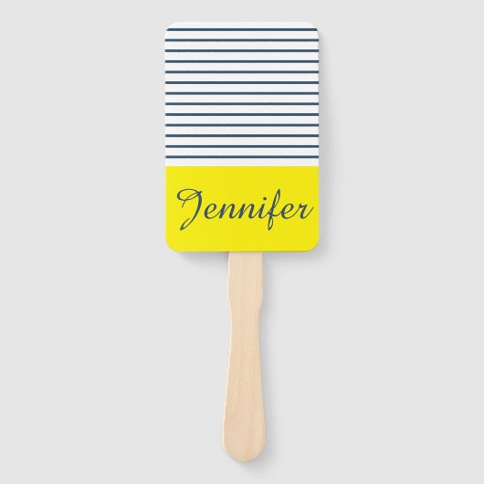 Moderne gestreepte patroon handwaaier (Voorkant)