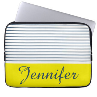 Moderne gestreepte patroon laptop sleeve