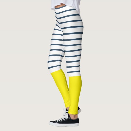 Moderne gestreepte patroon leggings (Links)