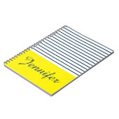 Moderne gestreepte patroon notitieboek (Linkerzijde)