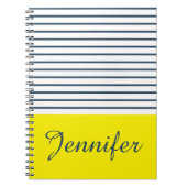 Moderne gestreepte patroon notitieboek (Voorkant)