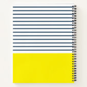 Moderne gestreepte patroon notitieboek (Achterkant)