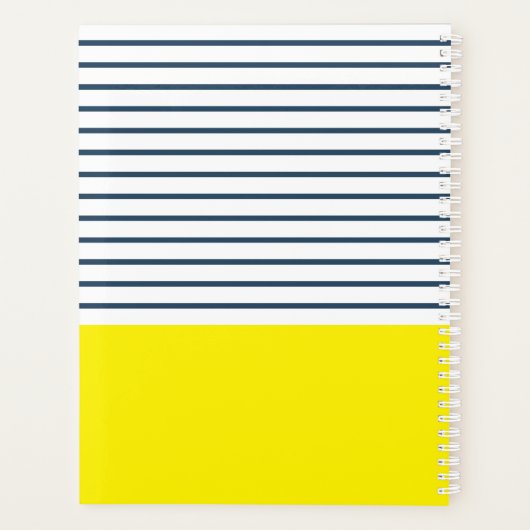 Moderne gestreepte patroon planner (Achterkant)