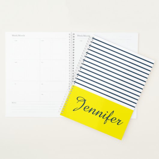 Moderne gestreepte patroon planner (Display)