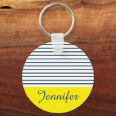 Moderne gestreepte patroon sleutelhanger (Voorkant)
