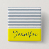 Moderne gestreepte patroon vierkante button 5,1 cm (Voorkant)