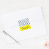 Moderne gestreepte patroon vierkante sticker (Envelop)