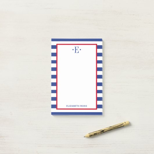 Moderne Gestreepte Post-it® Notes (Op bureau)