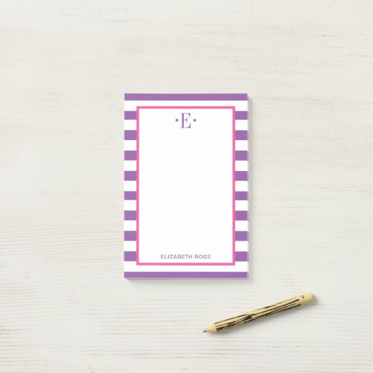 Moderne Gestreepte Post-it® Notes (Op bureau)