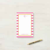 Moderne Gestreepte Post-it® Notes (Op bureau)