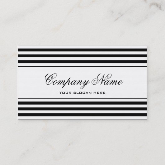 Moderne gestreepte sjabloon voor visitekaartjes (Achterkant)