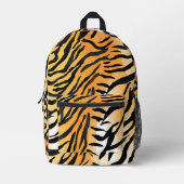 Moderne gestreepte tijgerhuiden Print grote katten Bedrukte Rugzak (Voorkant)