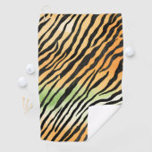 Moderne gestreepte tijgerhuiden Print grote katten Golfhanddoek (Insitu)