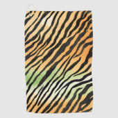 Moderne gestreepte tijgerhuiden Print grote katten Golfhanddoek (Voorkant)