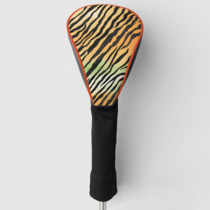 Moderne gestreepte tijgerhuiden Print grote katten Golfheadcover