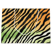 Moderne gestreepte tijgerhuiden Print grote katten Groot Cadeauzakje (Voorkant)