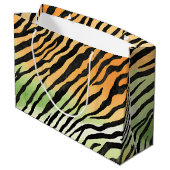 Moderne gestreepte tijgerhuiden Print grote katten Groot Cadeauzakje (Achterkant Gekanteld)