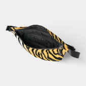 Moderne gestreepte tijgerhuiden Print grote katten Heuptasje (Open)