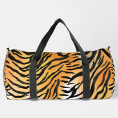 Moderne gestreepte tijgerhuiden Print grote katten Plunjezak (Achterkant)