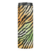 Moderne gestreepte tijgerhuiden Print grote katten Thermosbeker (Achterkant)