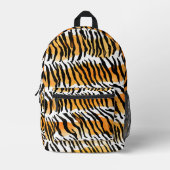 Moderne gestreepte tijgerhuiden Print wilde dieren Bedrukte Rugzak (Voorkant)