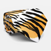 Moderne gestreepte tijgerhuiden Print wilde dieren Stropdas (Opgerold)