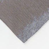 Moderne gestreepte zilvergrijze taupe metallic loo fleece deken (Hoek)