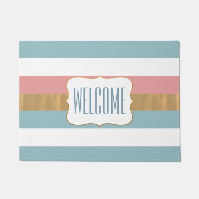 Moderne gestripte deurmat (Voorkant)