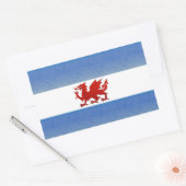 Moderne gestripte Patagonische vlag Rechthoekige Sticker (Envelop)