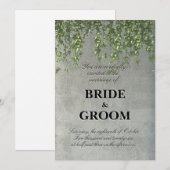 Moderne gestructureerde betonnen muur met groene w kaart (Voorkant / Achterkant)