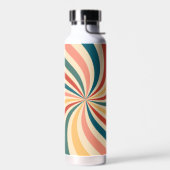 Moderne Gestuctuurde Retro Geblokte Kleurrijk Waterfles (Links)