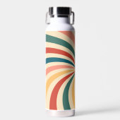 Moderne Gestuctuurde Retro Geblokte Kleurrijk Waterfles (Voorkant)