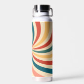 Moderne Gestuctuurde Retro Geblokte Kleurrijk Waterfles (Achterkant)
