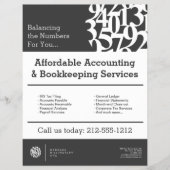 Moderne getallen Logo II Accountant Grey Flyer (Voorkant)