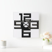 Moderne getallen vierkante klok (Huis)