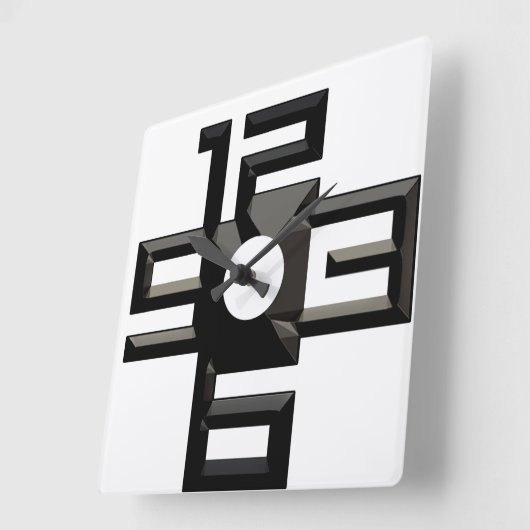 Moderne getallen vierkante klok (Hoek)